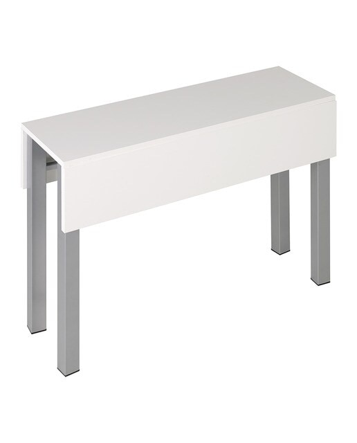 Mesa extensible laminada Scotland - Aluminio / Blanco Aluminio / Blanco-2