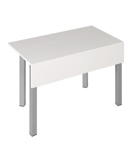 Mesa extensible laminada Scotland - Aluminio / Blanco Aluminio / Blanco-3