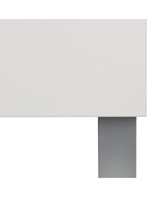 Mesa extensible laminada Scotland - Aluminio / Blanco Aluminio / Blanco-6