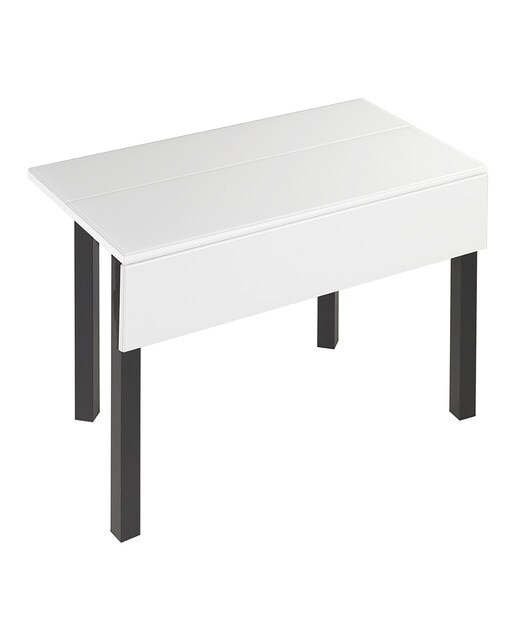 Mesa extensible de cristal Scotland - Antracita / Blanco Antracita / Blanco-3