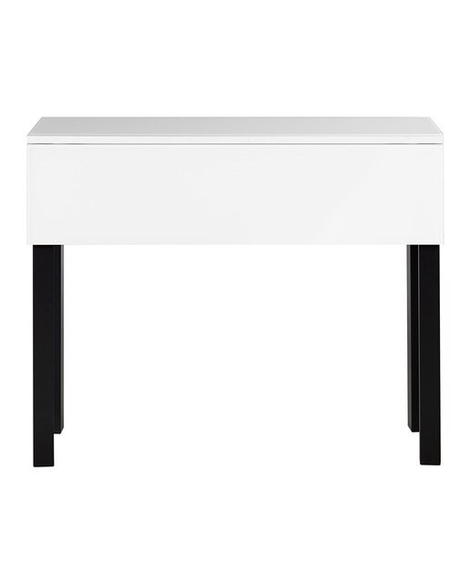 Mesa extensible de cristal Scotland - Negro / Blanco Negro / Blanco-4