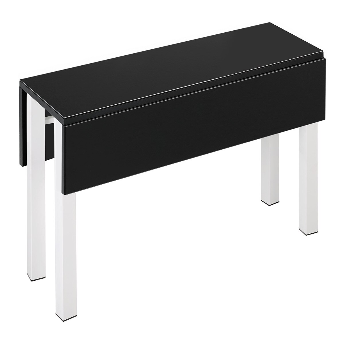 Mesa extensible de cristal Scotland - Blanco / Negro Blanco / Negro-1