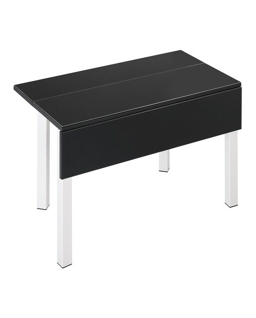 Mesa extensible de cristal Scotland - Blanco / Negro Blanco / Negro-3