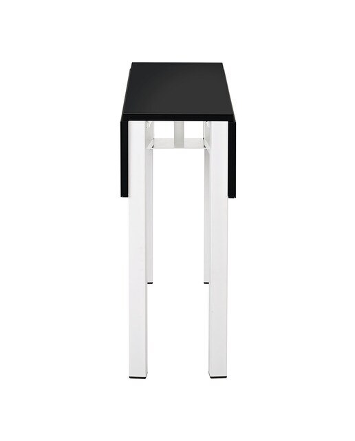 Mesa extensible de cristal Scotland - Blanco / Negro Blanco / Negro-4