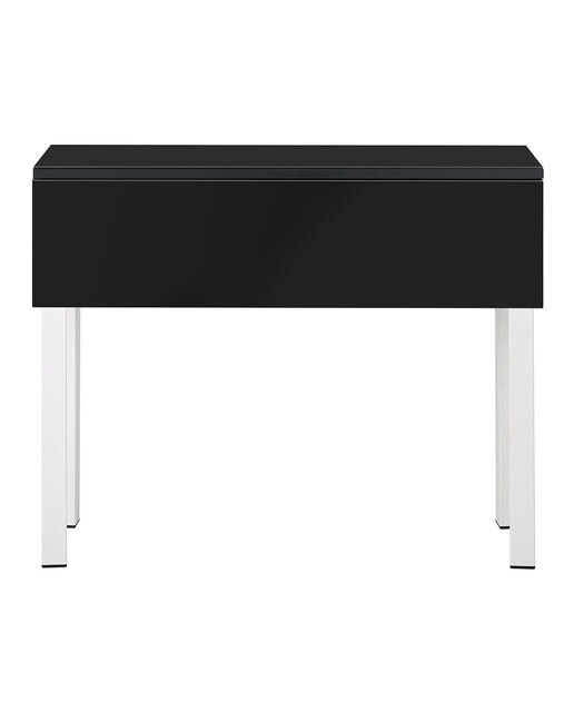 Mesa extensible de cristal Scotland - Blanco / Negro Blanco / Negro-5