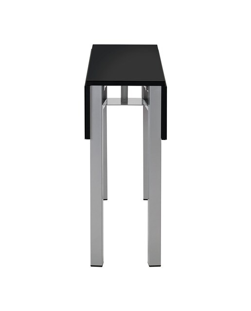 Mesa extensible de cristal Scotland - Aluminio / Negro Aluminio / Negro-4