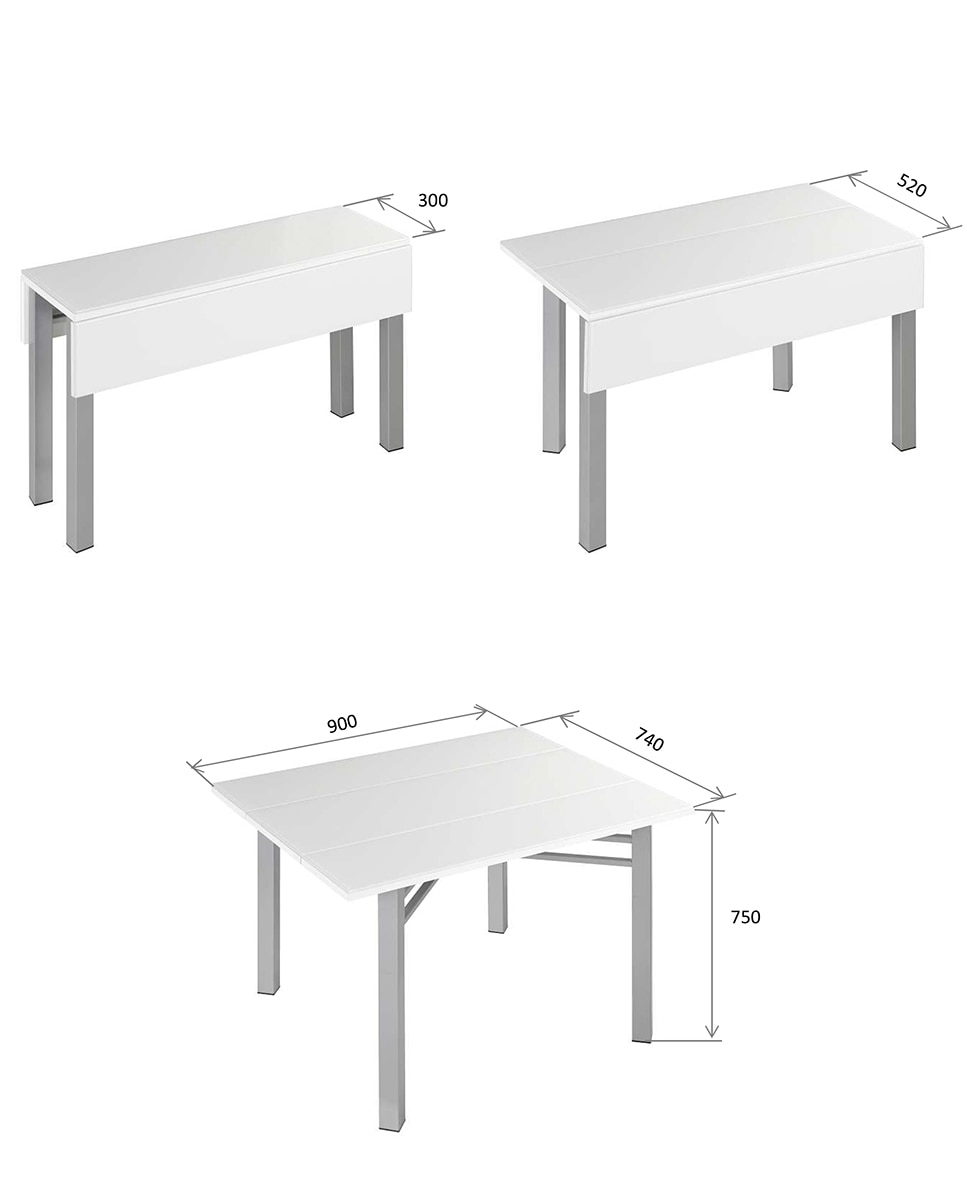 Mesa extensible de cristal Scotland - Aluminio / Negro Aluminio / Negro-7