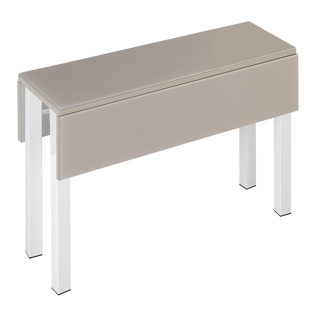 Mesa extensible de cristal Scotland - Blanco / Tórtola Blanco / Tórtola-1