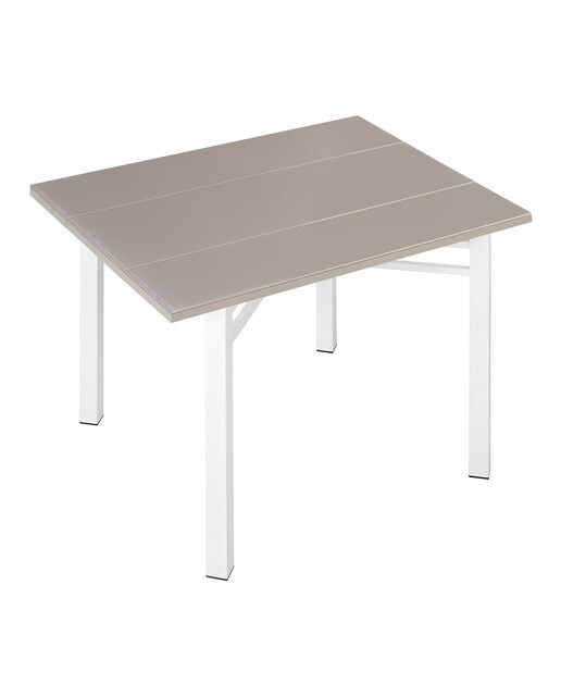 Mesa extensible de cristal Scotland - Blanco / Tórtola Blanco / Tórtola-2
