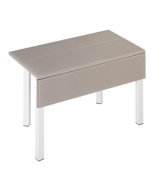 Mesa extensible de cristal Scotland - Blanco / Tórtola Blanco / Tórtola-3