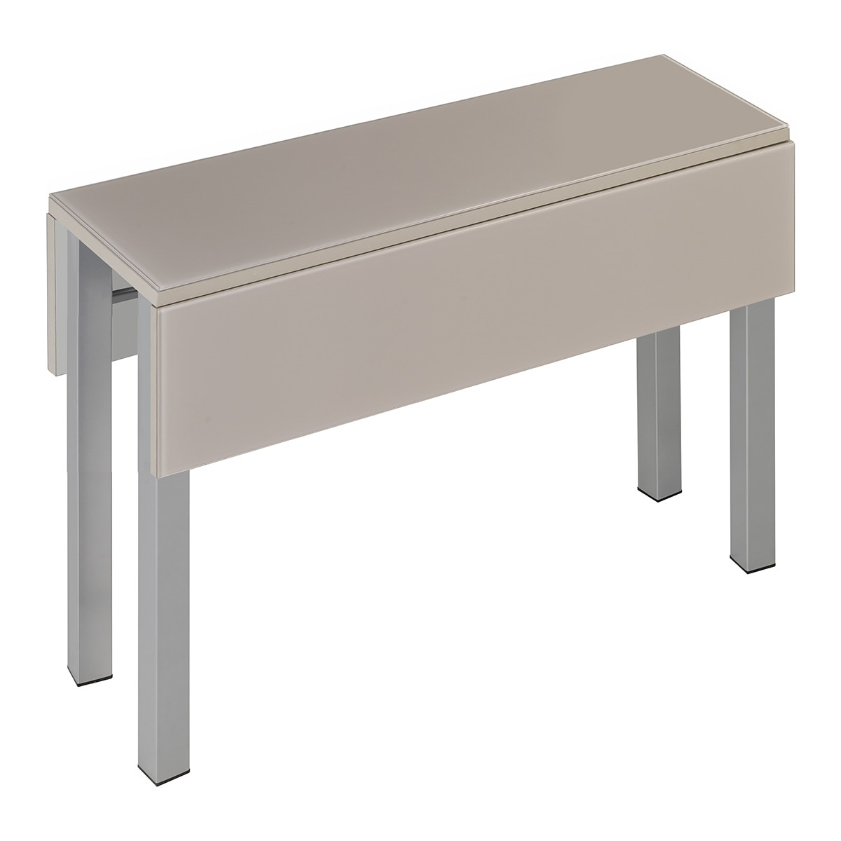 Mesa extensible de cristal Scotland - Aluminio / Tórtola Aluminio / Tórtola-1