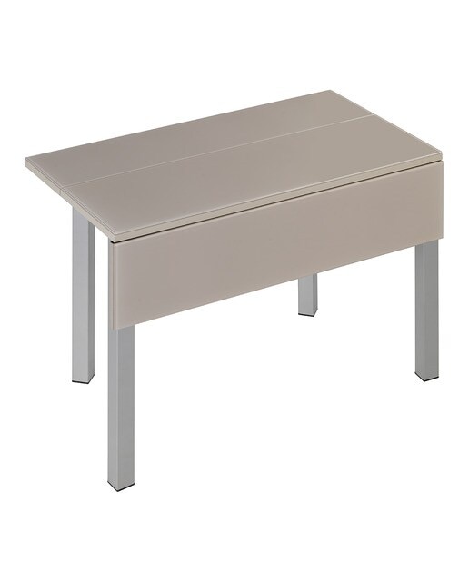 Mesa extensible de cristal Scotland - Aluminio / Tórtola Aluminio / Tórtola-3