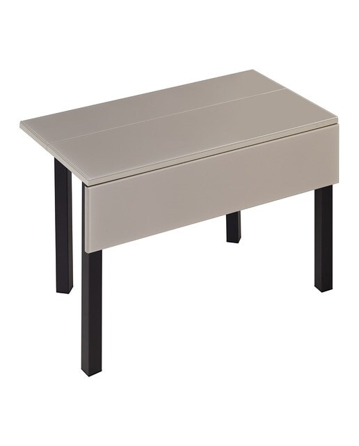 Mesa extensible de cristal Scotland - Negro / Tórtola Negro / Tórtola-3