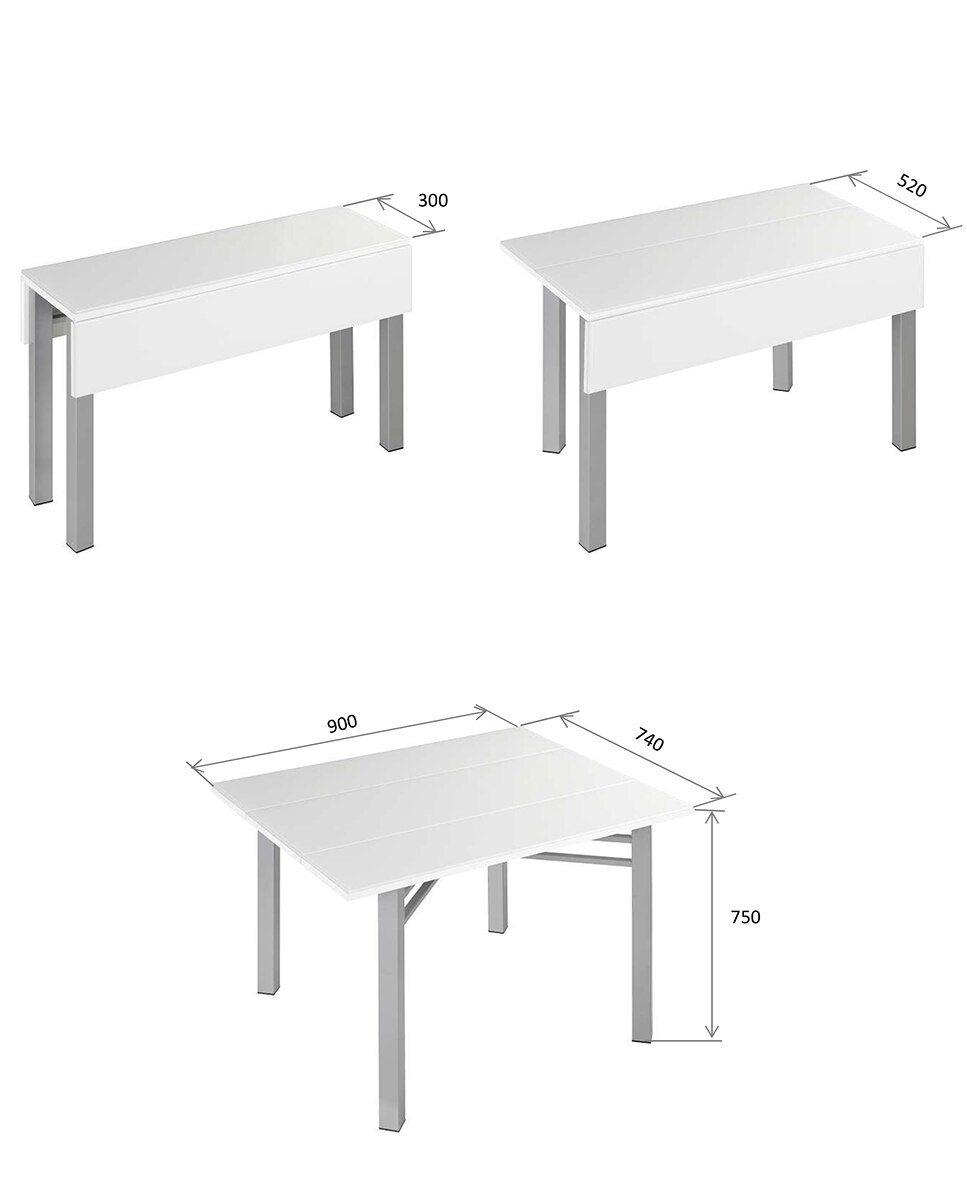 Mesa extensible de cristal Scotland - Aluminio / Antracita Aluminio / Antracita-7