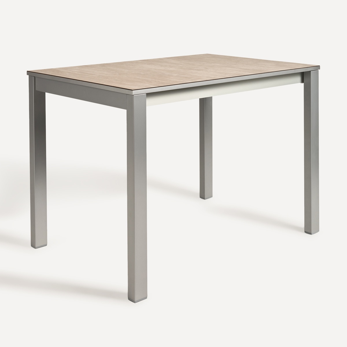 Mesa extensible con superficie compacta Ada - Aluminio / Piedra 70 x 110 cm Aluminio / Piedra-1