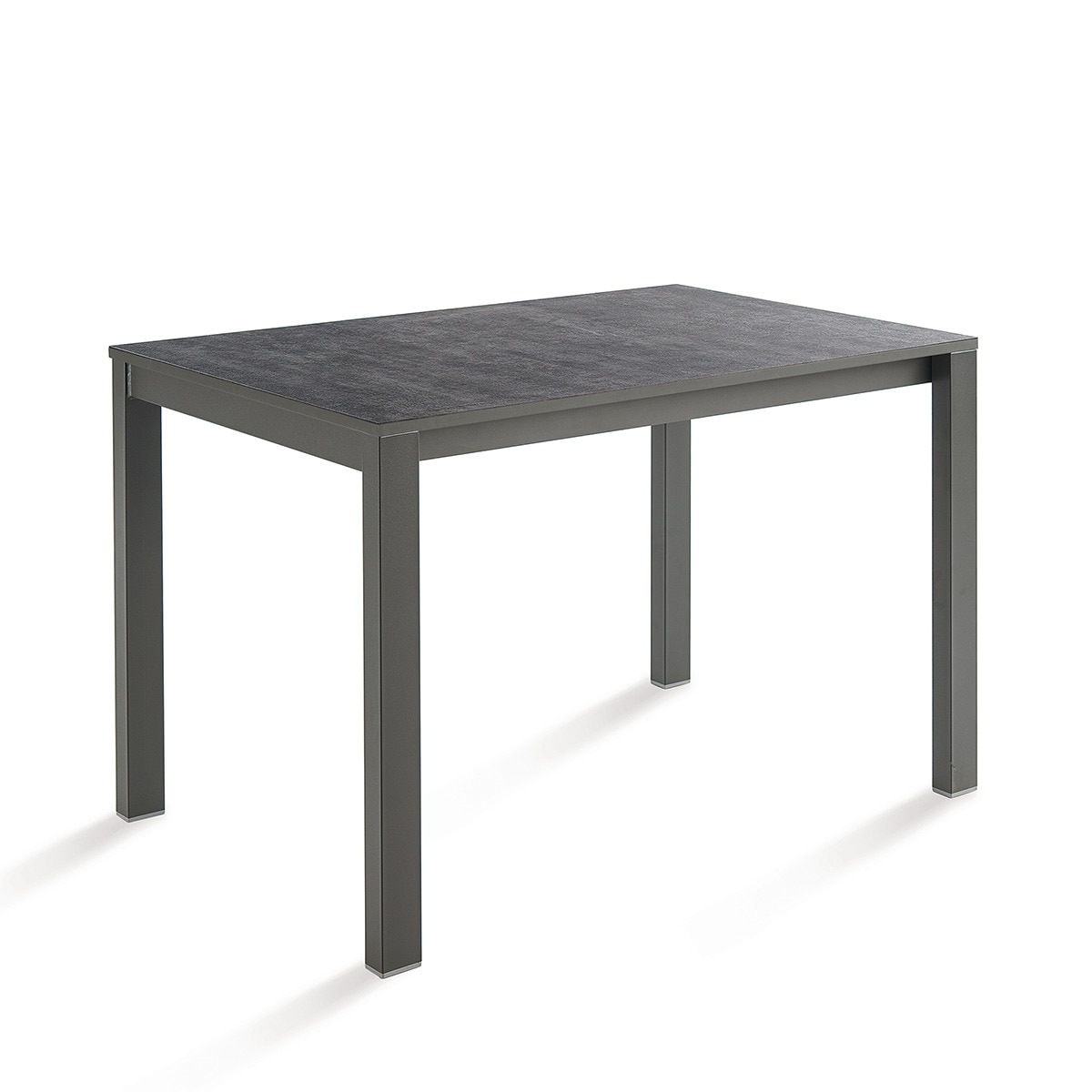 Mesa extensible con superficie compacta Ada - Grafito / Carbono 80 x 120 cm Grafito / Carbono-1