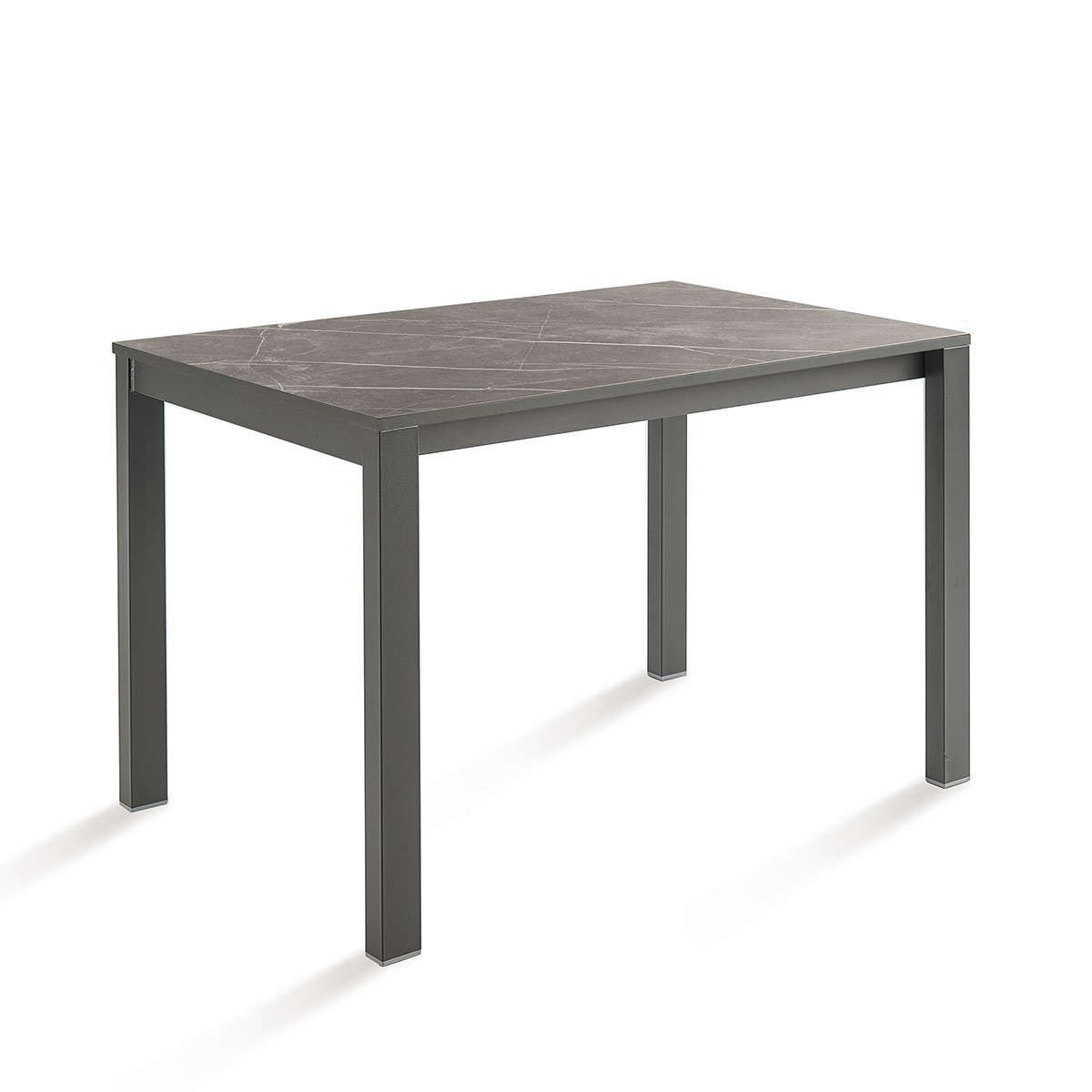Mesa extensible con superficie compacta Ada - Grafito / Gris 70 x 110 cm Grafito / Gris-1