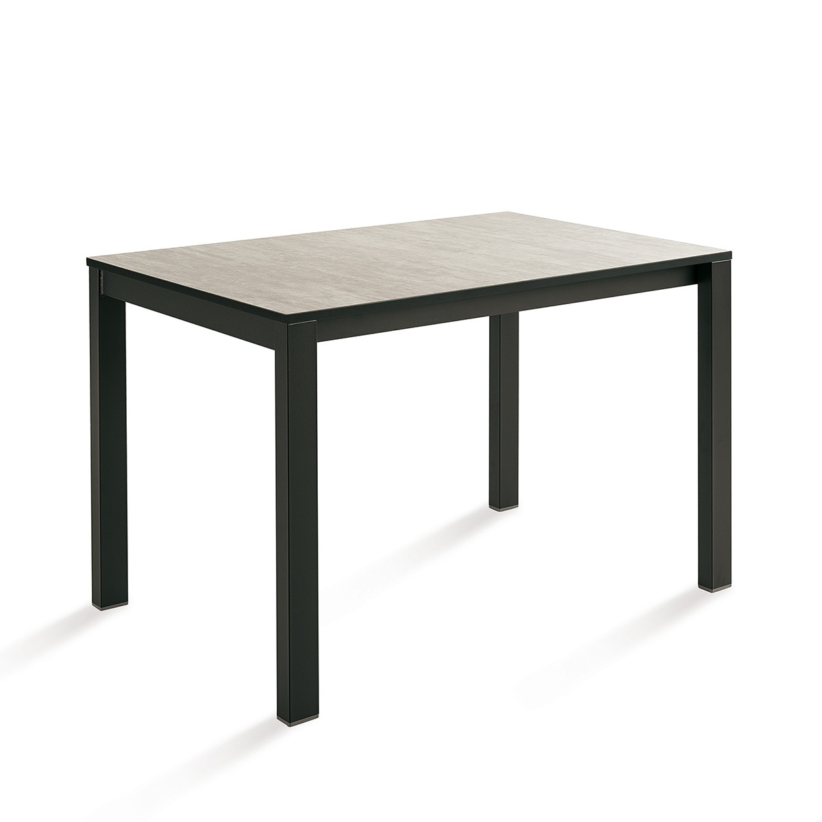 Mesa extensible con superficie compacta Ada - Negro / Piedra 70 x 110 cm Negro / Piedra-1