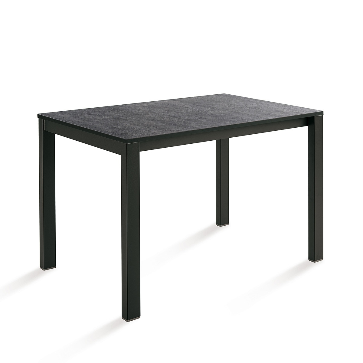 Mesa extensible con superficie compacta Ada - Negro / Carbono 70 x 110 cm Negro / Carbono-1