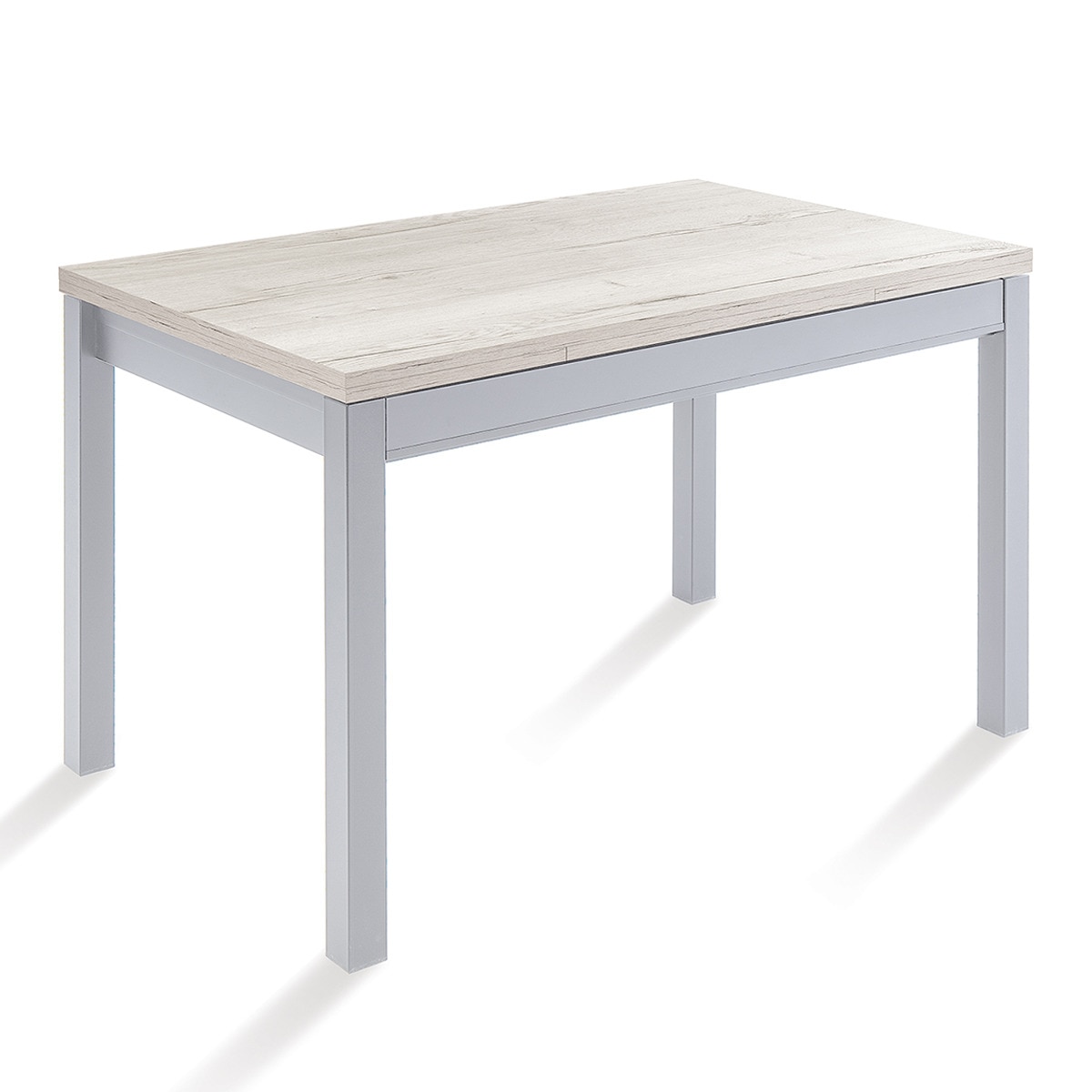 Imagen 1 de Mesa extensible con superficie laminada Menta - Aluminio / Halifax blanco 70 x 110 x 76 cm Aluminio / Halifax blanco