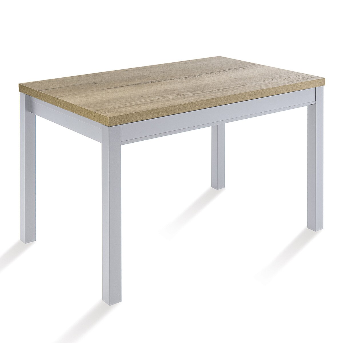 Imagen 1 de Mesa extensible con superficie laminada Menta - Aluminio / Halifax natural 70 x 110 x 76 cm Aluminio / Halifax natural