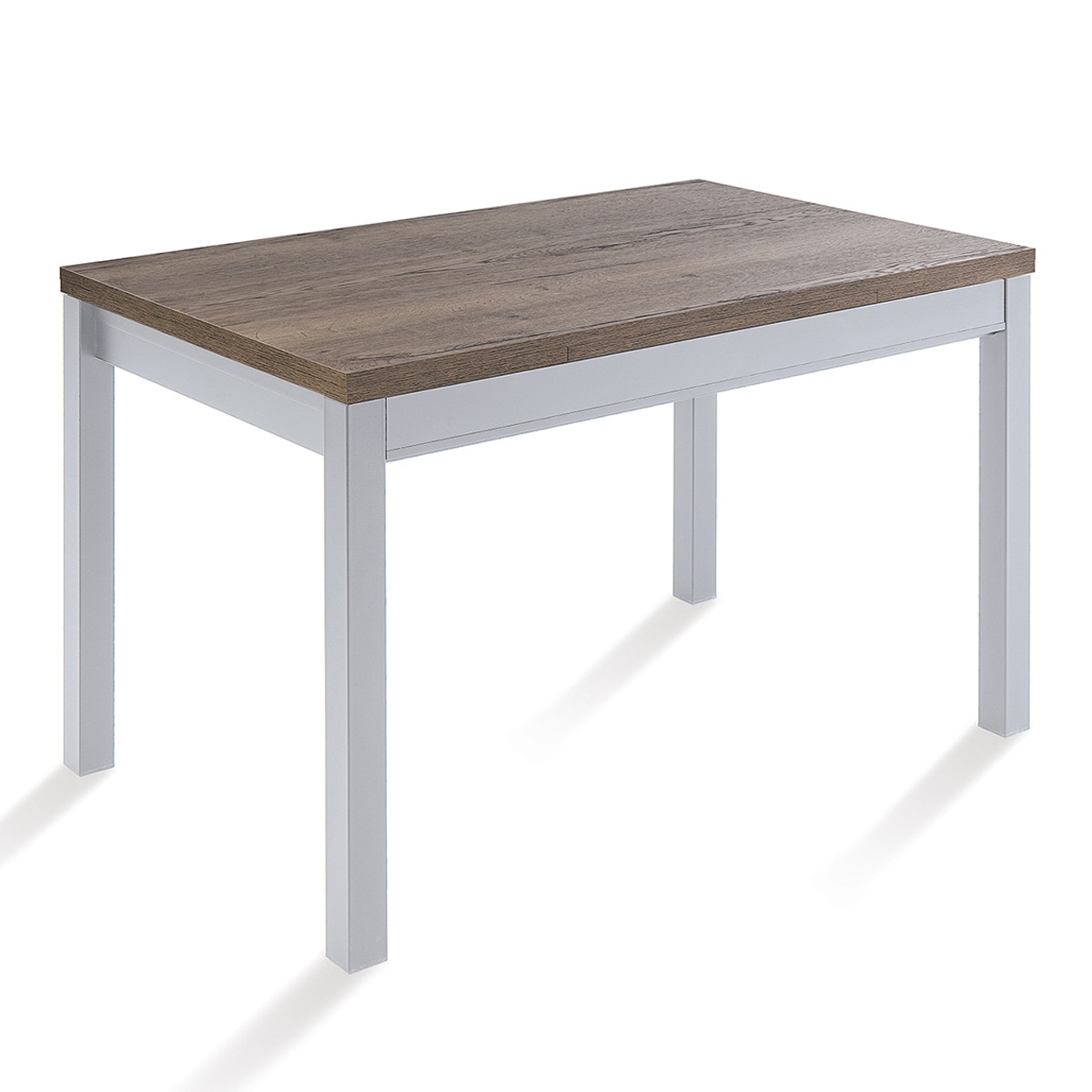 Imagen 1 de Mesa extensible con superficie laminada Menta - Aluminio / Halifax tabaco 70 x 110 x 76 cm Aluminio / Halifax tabaco