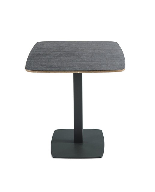 Mesa Semi-Oval com Superfície Compacta Padua Preto/Compacto Rapsódia-2
