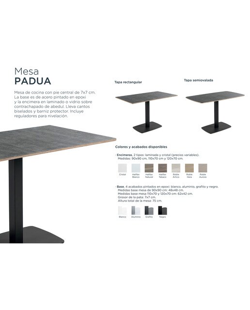 Mesa Semi-Oval com Superfície Compacta Padua Preto/Compacto Rapsódia-3