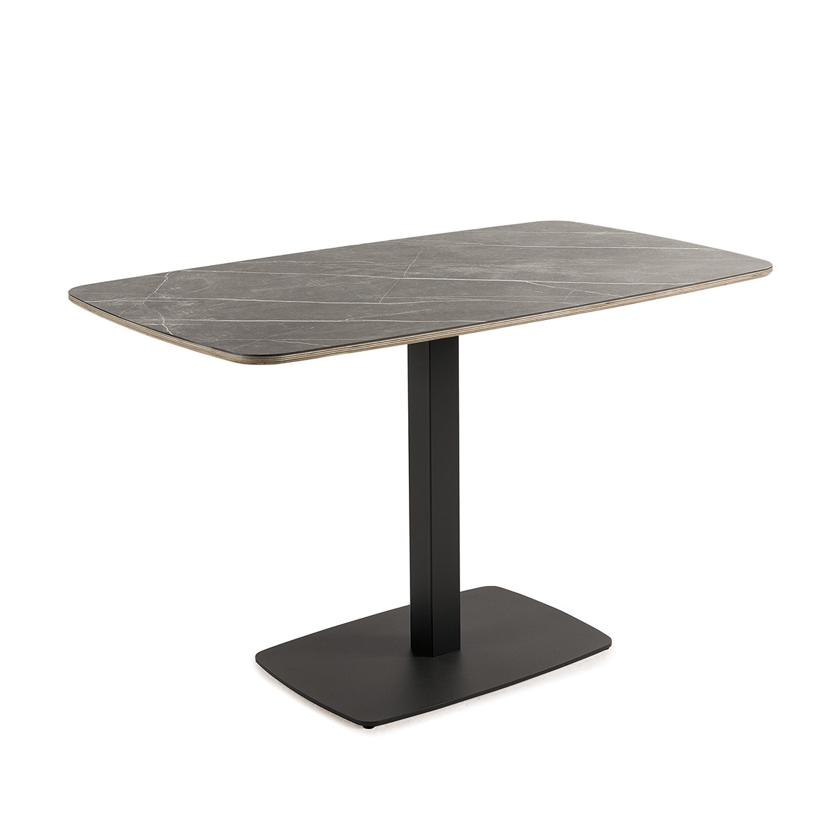 Imagem 0 de Mesa Semi-Oval com Superfície Compacta Padua