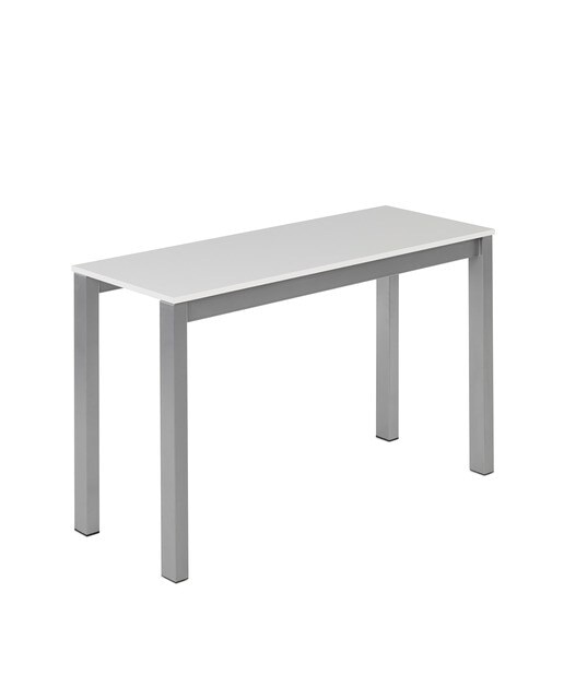 Imagen 2 de Mesa extensible con superficie laminada Ginger - Blanco / Aluminio 100 cm Blanco / Aluminio