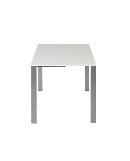 Imagen 3 de Mesa extensible con superficie laminada Ginger - Blanco / Aluminio 100 cm Blanco / Aluminio