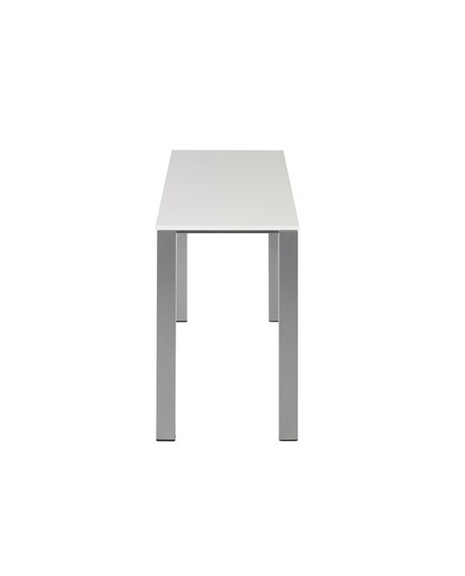 Imagen 4 de Mesa extensible con superficie laminada Ginger - Blanco / Aluminio 100 cm Blanco / Aluminio