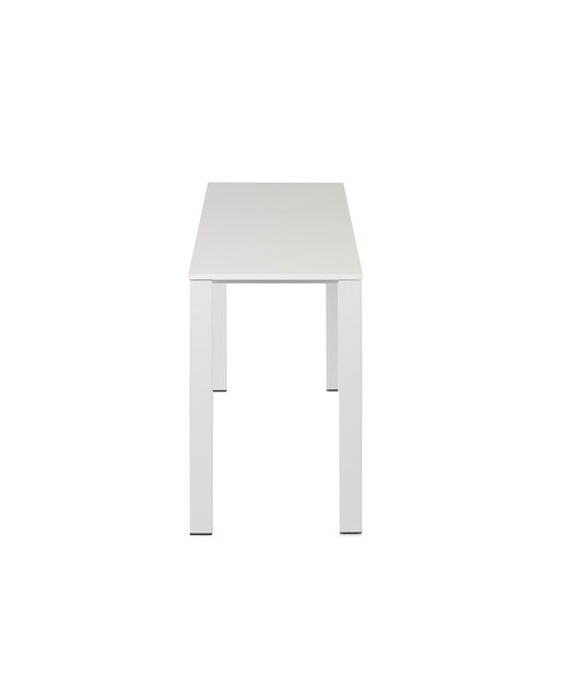 Imagen 4 de Mesa extensible con superficie laminada Ginger - Blanco / Blanco 100 cm Blanco / Blanco