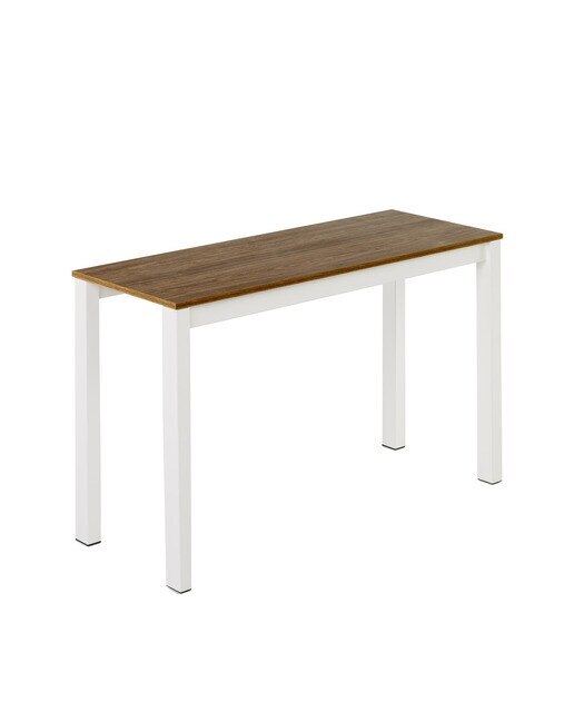 Mesa extensible con superficie laminada Ginger - Nogal / Blanco 100 cm Nogal / Blanco-2