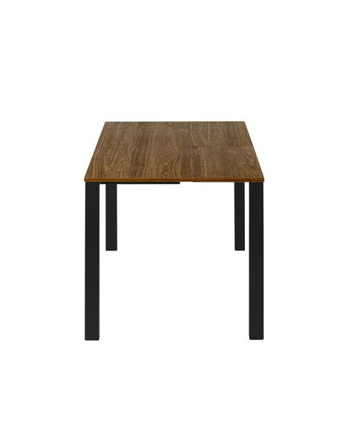 Mesa extensible con superficie laminada Ginger - Nogal / Negro 100 cm Nogal / Negro-3