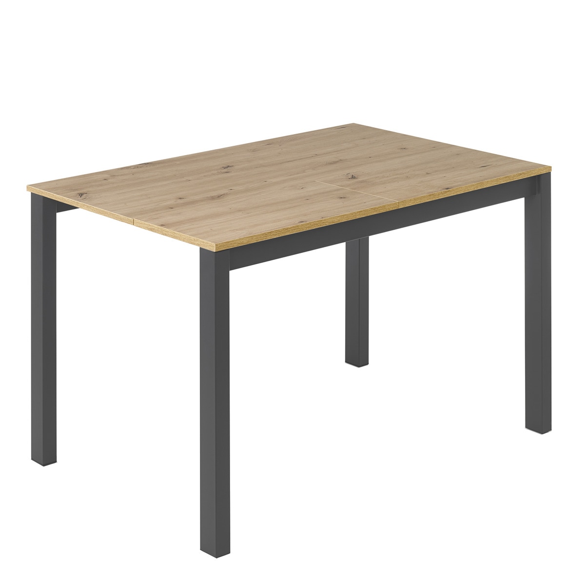 Mesa extensible con superficie laminada Ginger - Roble / Antracita 100 cm Roble / Antracita-1