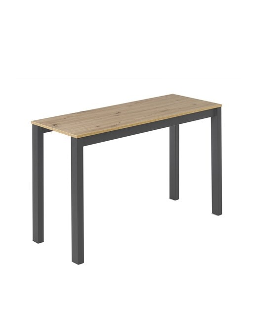 Mesa extensible con superficie laminada Ginger - Roble / Antracita 100 cm Roble / Antracita-2