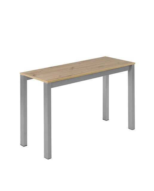 Mesa extensible con superficie laminada Ginger - Roble / Aluminio 100 cm Roble / Aluminio-2
