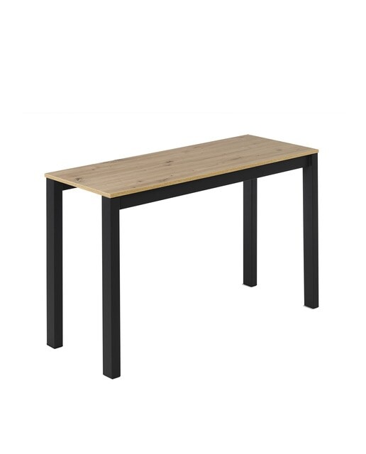 Mesa extensible con superficie laminada Ginger - Roble / Negro 100 cm Roble / Negro-2