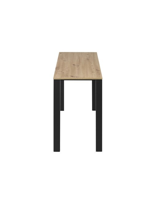 Mesa extensible con superficie laminada Ginger - Roble / Negro 100 cm Roble / Negro-4