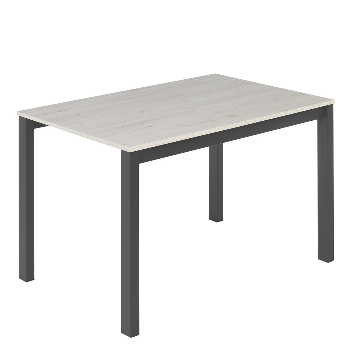 Mesa extensible con superficie laminada Ginger - Roble blanco / Antracita 100 cm Roble blanco / Antracita-1