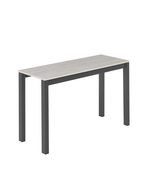 Mesa extensible con superficie laminada Ginger - Roble blanco / Antracita 100 cm Roble blanco / Antracita-2