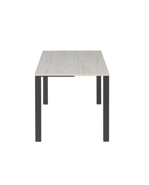 Mesa extensible con superficie laminada Ginger - Roble blanco / Antracita 100 cm Roble blanco / Antracita-3
