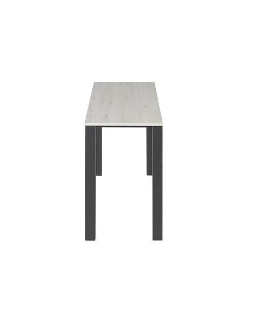 Mesa extensible con superficie laminada Ginger - Roble blanco / Antracita 100 cm Roble blanco / Antracita-4