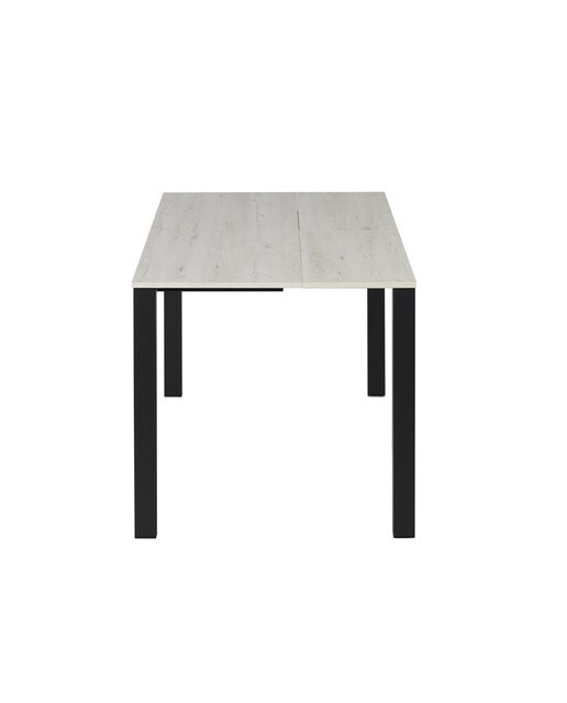 Imagen 3 de Mesa extensible con superficie laminada Ginger - Roble blanco / Negro 100 cm Roble blanco / Negro