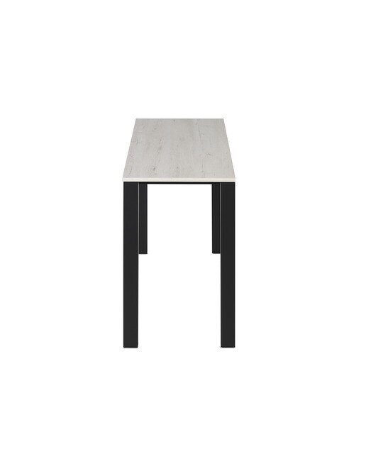 Imagen 4 de Mesa extensible con superficie laminada Ginger - Roble blanco / Negro 100 cm Roble blanco / Negro