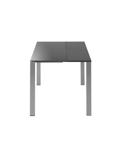 Mesa extensible de cristal Ginger - Antracita / Aluminio 100 cm Antracita / Aluminio-3