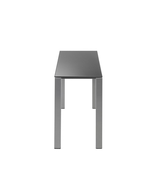 Mesa extensible de cristal Ginger - Antracita / Aluminio 100 cm Antracita / Aluminio-4