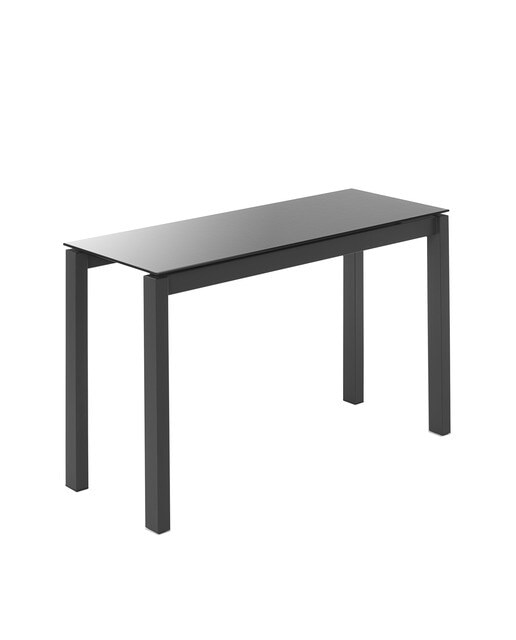 Mesa extensible de cristal Ginger - Antracita / Antracita 100 cm Antracita / Antracita-2