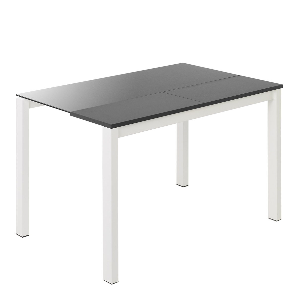 Mesa extensible de cristal Ginger - Antracita / Blanco 100 cm Antracita / Blanco-1